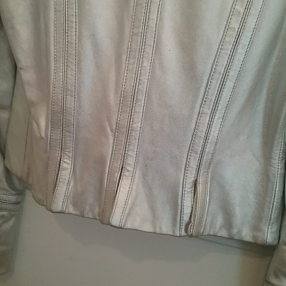 Genuine Leather Silver Jacket #14C (NWT) - Picture 4 of 4